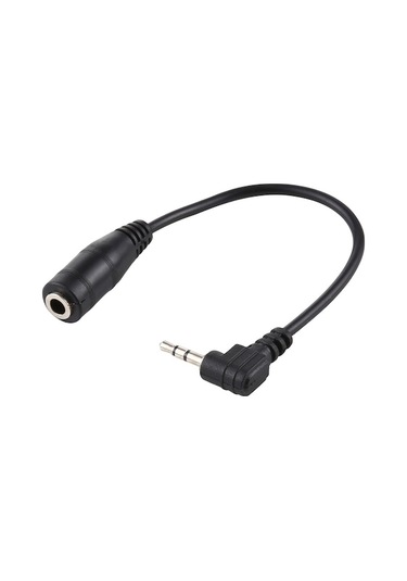 Novahub 2.5mm Dik Açı Erkek Fiş 3.5mm Dişi Jack Stereo Aux Ses Dc Güç Adaptörü Dönüştürücü Kablosu, Uzunluk: 14cm