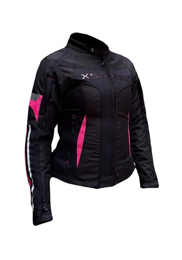 Xspeed Hera 4 Mevsimlik Korumalı Kadın Motosiklet Montu Pembe