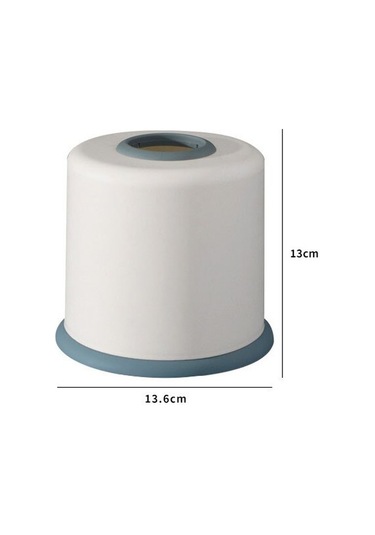 Mavi Plastik Doku Kutusu Yuvarlak Oturma Odası Silindir Ev Tuvalet Rulo Kağıt Saklama Kutusu Rulo Kağıt Rafı Sofra Aksesuarları