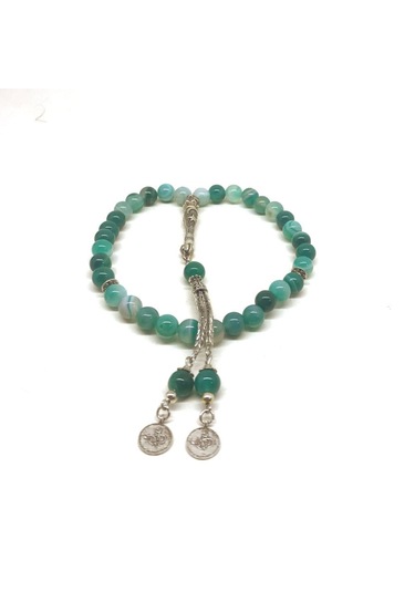 Yeşil Akik Doğaltaş Tespih