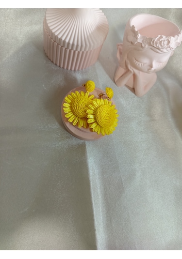Sarı Ayçiçeği Küpe