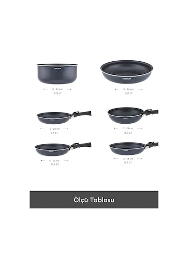 Karaca  Biodiamond Easy Clip 13 Parça İndüksiyon Tabanlı Tencere Seti