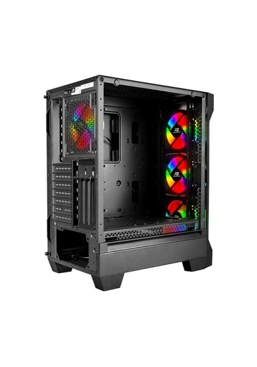 Powerboost VK-Z002B 4 ARGB Ring Fanlı Mid-Tower Oyuncu Bilgisayar Kasası