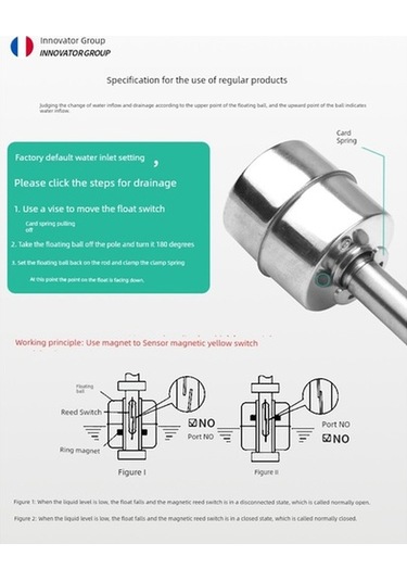 Trendooze 304 Paslanmaz Çelik Yan Montajlı Şamandıra - Oda Sıcaklığı 0-110v Anahtarı Um56510-1 İçin