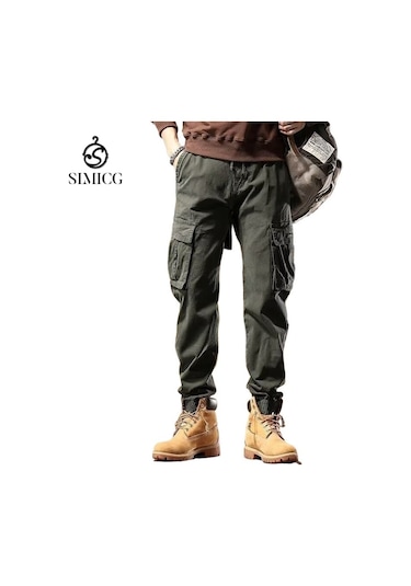 Erkek Retro Yıkanmış Paçalı Tulum Yeşil