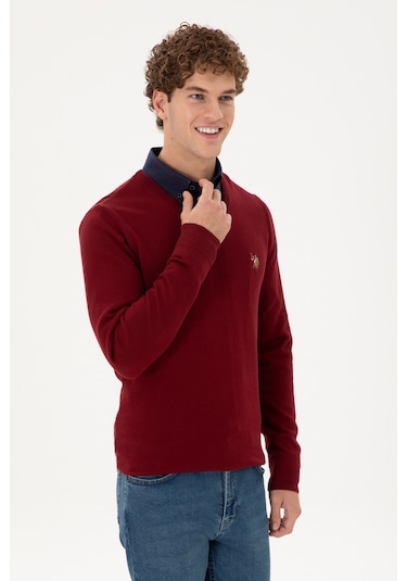 U.s. Polo Assn. Erkek Bordo Kazak /triko 50288885-vr014 Bordo