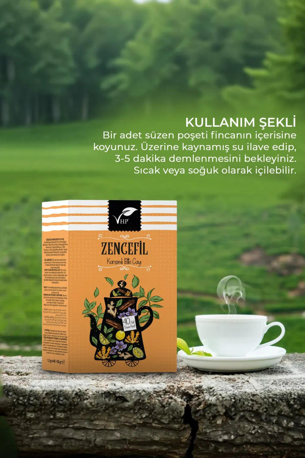 Vhp Zencefilli Karışık 40'lı Süzen Poşet Çay