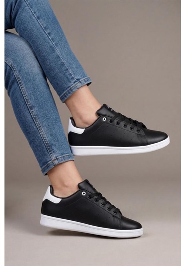 Pisagor Cool Ursula Unisex Sneakers Spor Ayakkabı Siyah-Beyaz