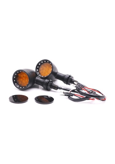 Z006 1 Çift 12v Modifiye Evrensel Motosiklet Led Dönüş Sinyali Siyah