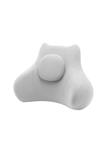 Suntek Bel Destek Yastığı Seyahat Koltuğu Oyun Için Yumuşak Açık Gri
