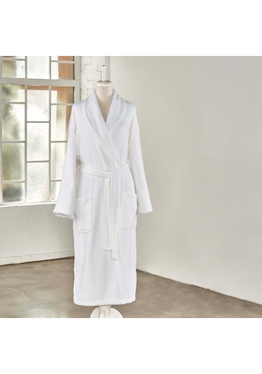 Linens Soft Pamuk Bornoz Beyaz M Beyaz