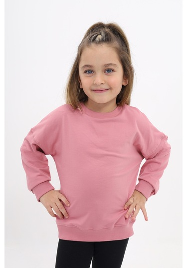 Toontoy Kız Çocuk Sweatshirt Gülkurusu