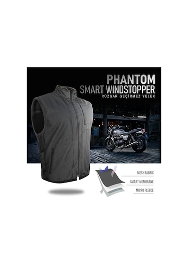 The Biker Jeans Phantom Smart Windstopper Rüzgar Geçirmez Yelek