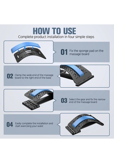 Sırt Ağrısının Giderilmesi İçin Sırt Sedyesi, Çok Seviyeli Sırt Çok Renkli