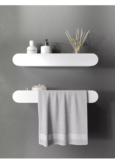 Dayorder Metal Duvara Monte Banyo Rafı 2 Parça 97620415 Beyaz