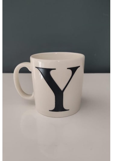 Decorıum Kum Y Harfli Kupa Beyaz