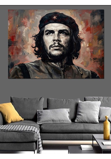 Che Guevara Karizmatik Portre Sanatı Dekoratif Kanvas - Mdf Ahşap Tablo