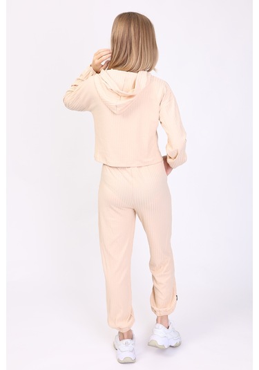 Toontoy Kız Çocuk Eşofman Takım Bej