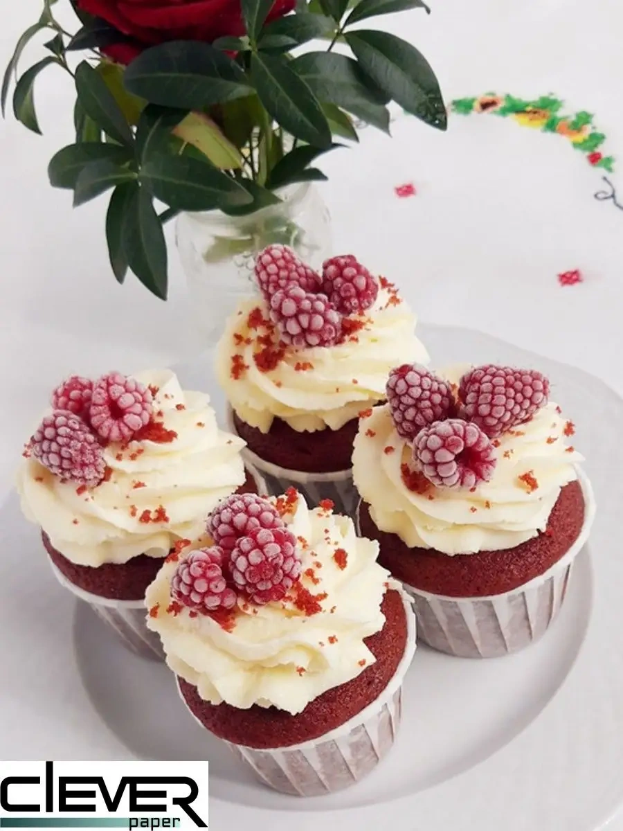 Clever Paper Tek Kullanımlık Kağıt Kek Kalıbı, 100 Adet. 14562109 Beyaz