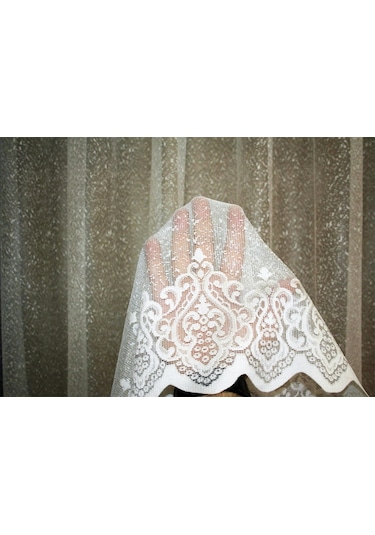 Evdepo Home Kullanıma Hazır Örme Tül Perde (542108816)