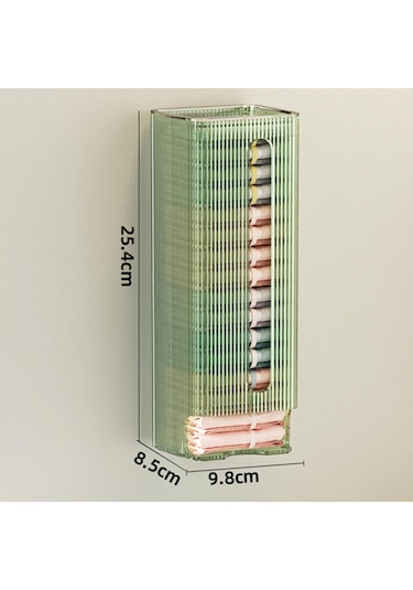 Suntek Çorap Çıkarma Saklama Kutusu Duvara Monte Organizatör Yeşil
