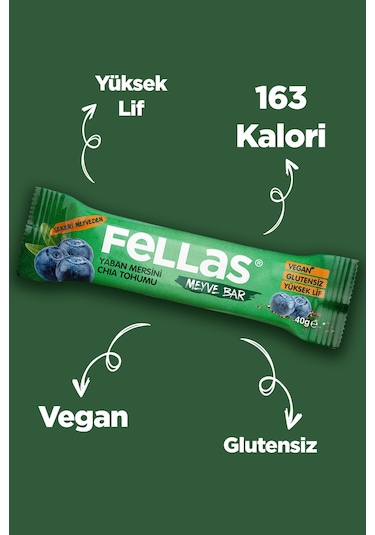Fellas Chia ve Yaban Mersini Meyveli Bar 12 x 40 G