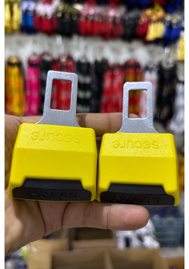 Emniyet Kemeri Uzatıcı Aparat, Evrensel Uyumlu, Sarı Renk