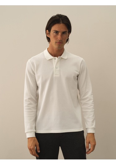 Beyaz Slim Fit Basic Polo Tişört 502056 Beyaz