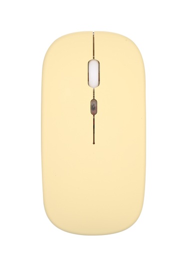 Yaozixa Küçük Taşınabilir 2.4g+bt3.0 İkili Modlu Sessiz Ofis Fare, 3 Seviye Dpı Ayarlı, 500mah Şarj Edilebilir Pil, Sarı