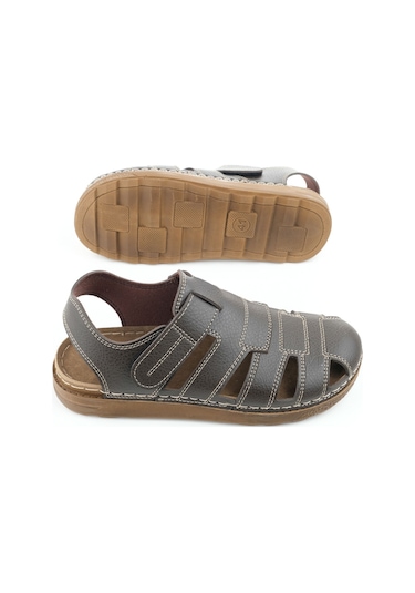 Gezer Yazlık Erkek Cırtlı Ayarlanabilir Rahat Taban Sandalet Gk1yme.00141.15.0sn.ı99 Kahverengi