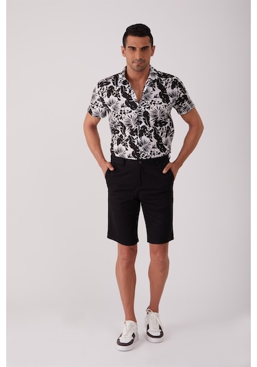 Dufy Siyah Erkek Regular Fit Short - 86798 Siyah