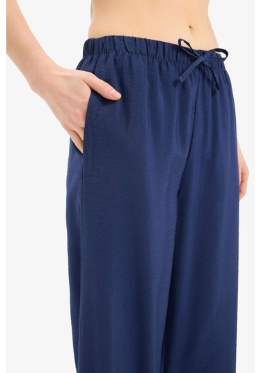 DeFacto Regular Fit Esnek Belli Plaj Pantolonu-Fall in Love E1172AX25SMNV241 Lacivert