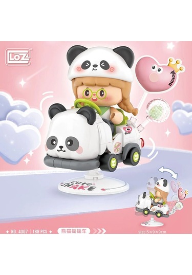 Lz-4307 Loz Panda Sallanan Sürüş 188 Parça Block Oyuncak