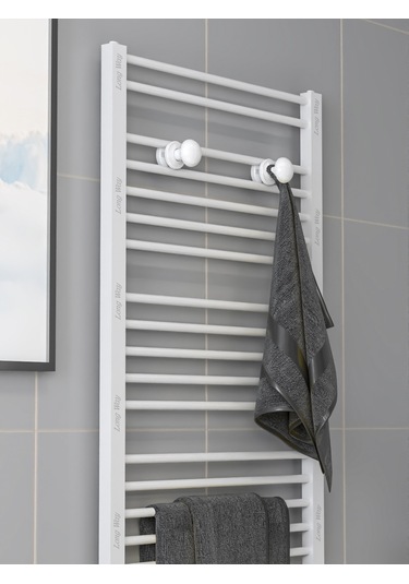 Banyo Askısı, Bornoz Askısı , Kolay Kurulum , Havlu Kıyafet Askıs Beyaz