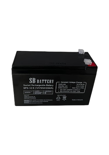 12 VOLT 9 AH-AMPER KURU TİP AGM GÜÇ KAYNAĞI AKÜ SB BATTERY SPL-9