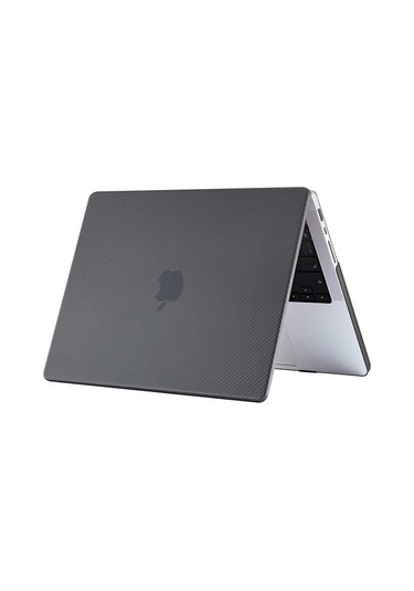 Macbook Uyumlu Pro 16.2' 2021 M1 A2485 Karbon Fiber Desenli Kapak 001