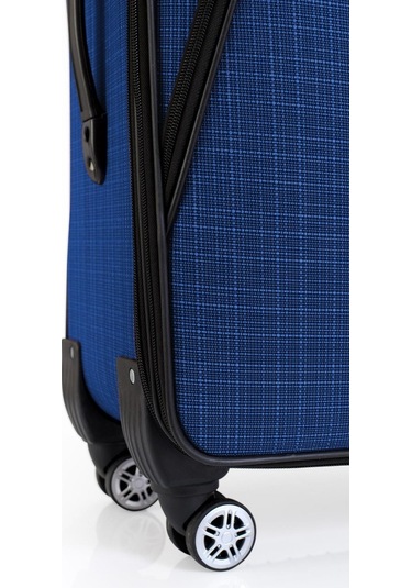 Kabin Boy 4 Teker Kumaş Valiz Saks Mavi 1081 Saks Mavi