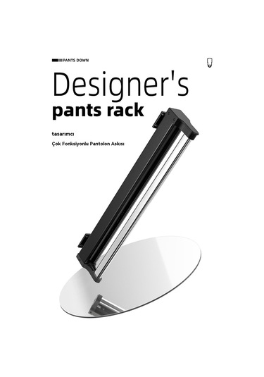 Gardırop Gardırop Çekmece Pantolon Askısı Teleskopik Sönümleme Sürgülü İtme-çekme Askısı Siyah