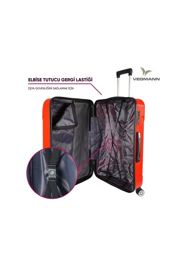 Vegmann Vela Kırmızı Orta Boy Valiz Kırmızı
