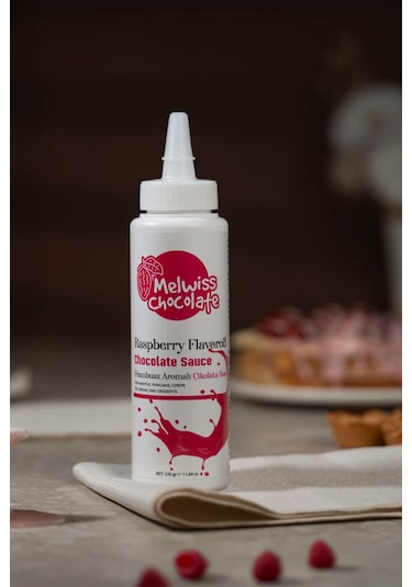 Melwiss Chocolate Frambuaz Aromalı Çikolata Sosu - Waffle Pankek Sosu 330 G