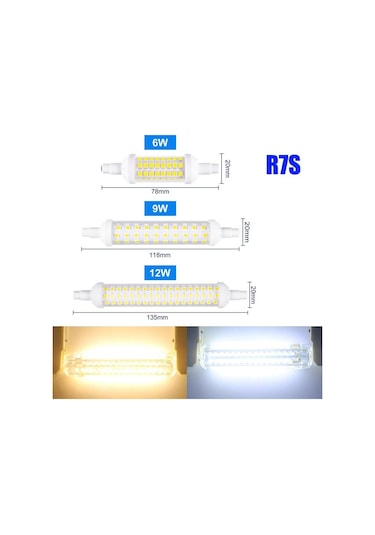 R7s Led 78mm 118mm 135mm Ampul 6w 9w 12w Smd 2835 Lampada Led Lamba 220v Mısır Işığı Ene Tasarrufu Halojen Işık LED Ampul 57932240
