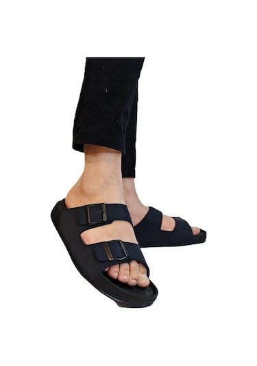 Pierre Cardin 7408 Lacivert Çift Tokalı Yumuşak Taban Erkek Terlik Lacivert