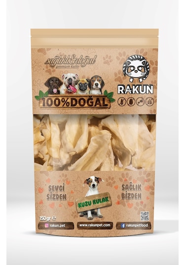 Rakun Kurutulmuş Kuzu Kulak 150 G