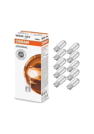 Bulacaksin Osram 2825 W5W T10 Dipsiz Ampul 12V 5W 10 Adet
