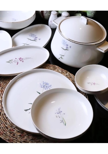 Roy King Dsn041 Flora 60 Parça Porselen Yemek Takımı