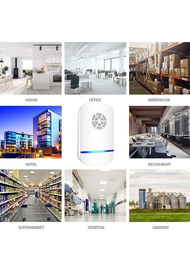 Lemestar Elektrikli Ultrasonik Haşere Kovucu, 100-150 M² Kapsama Alanı, Abs Plastik, Atılabilir, Ce/rohs/fcc/epa Onaylı