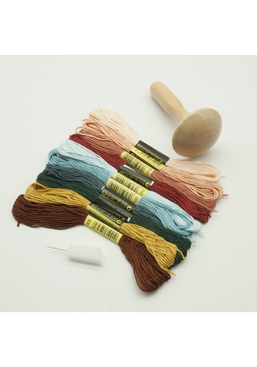 Suntek Manuel Dıy Örme Mantar Yama Alet Kiti, Çorap Atkıları Için İpliklerle Birlikte