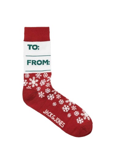 Jack&jones Yeni Yıl Temalı Kırmızı-sarı-yeşil Erkek 3'lü Çorap 12246162 Kırmızı - Sarı - Yeşil