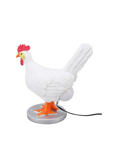 Xiyyadms Tavuk Figürlü Led Mumluk Usb Sıcak Işık Reçine Dekoratif Heykel Ev Dekoru Yumurta Desenli Diğer