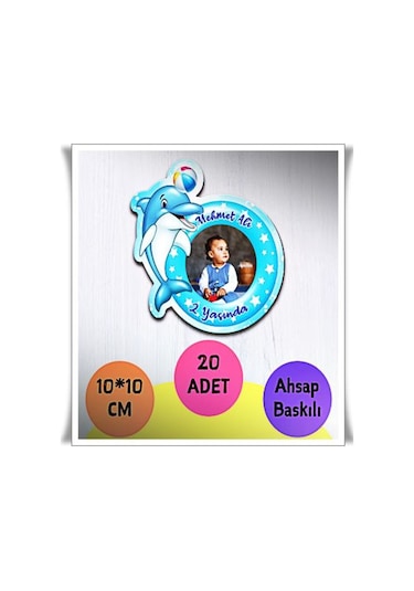 Bebek Çocuk Doğum Günü Resimli Ahşap Magnet 35 Adet